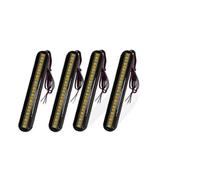 WBFLZTYOP 24LED Motorcycle Turn Signal Mini LED Light Strip Flowing Water License Plate Light Rear Brake Stop Lamp Tail Indicator DC 12V Turn Signals