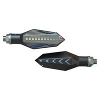 WBFLZTYOP 2PCS 12V Dual-Color Motorcycle Turn Signal Lights, Universal Flowing Flash Brake & DRL, Easy Install Turn Signals