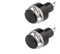 WBFLZTYOP 2Pcs 12V Motorcycle LED Handlebar End Turn Signal Light White Yellow Flasher Handle Grip Bar Blinker Side Marker Lamp Lighting Turn Signals