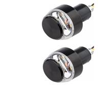 WBFLZTYOP 2Pcs 12V Motorcycle LED Handlebar End Turn Signal Light White Yellow Flasher Handle Grip Bar Blinker Side Marker Lamp Lighting Turn Signals