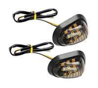 WBFLZTYOP 2pcs 12V Motorcycle Turn Signals A Pair 9 LED Motorbike Indicators Blinker Yellow Lighting Flasher Turn Signal Light Turn Signals