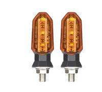WBFLZTYOP 2pcs 8mm Mini Motorcycle LED Turn Signal Lights Amber Flashing Light Blinker Turn Signal Lamp 12V Moto Indicator Lamp Accessory Turn Signals