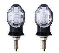 WBFLZTYOP 2Pcs Easy To Install Universal Motorcycle 1LED Amber Turn Bike Signal Indicators Blinker Lights Turn Signals