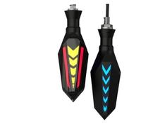 WBFLZTYOP 2pcs Flowing Turn Signal Motorcycle LED Turn Signal Flasher Light Direction Parking Brake Led Indicator Light Universal M10 Bolt Turn Signals