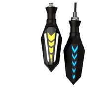 WBFLZTYOP 2pcs Flowing Turn Signal Motorcycle LED Turn Signal Flasher Light Direction Parking Brake Led Indicator Light Universal M10 Bolt Turn Signals