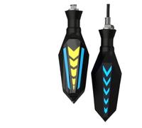 WBFLZTYOP 2pcs Flowing Turn Signal Motorcycle LED Turn Signal Flasher Light Direction Parking Brake Led Indicator Light Universal M10 Bolt Turn Signals