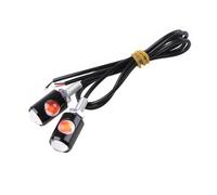 WBFLZTYOP 2Pcs LED Motorcycle Signal Lamp Bright LED Number License Plate Light Mini Turn Signal Rear Light Brake Fog Lamp Bulb Turn Signals