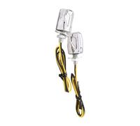 WBFLZTYOP 2Pcs Mini Micro Motorcycle Amber LED Turn Indicators Blinkers Flashing 6 LED 12V Motorcycle MotorBike Turn Signal Lights Turn Signals