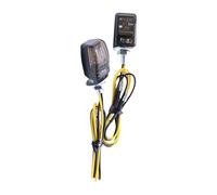 WBFLZTYOP 2Pcs Mini Micro Motorcycle Amber LED Turn Indicators Blinkers Flashing 6 LED 12V Motorcycle MotorBike Turn Signal Lights Turn Signals