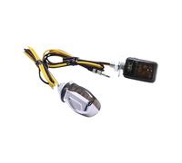 WBFLZTYOP 2Pcs Mini Micro Motorcycle Amber LED Turn Indicators Blinkers Flashing 6 LED 12V Motorcycle MotorBike Turn Signal Lights Turn Signals