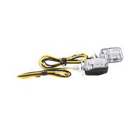 WBFLZTYOP 2Pcs Mini Micro Motorcycle Amber LED Turn Indicators Blinkers Flashing 6 LED 12V Motorcycle MotorBike Turn Signal Lights Turn Signals
