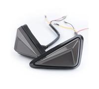 WBFLZTYOP 2PCS Motorcycle Smoke Triangle Flush Mount LED Turn Signals DRL Indicator Blinker Flashing Turning Light 12V Moto Accessories Turn Signals