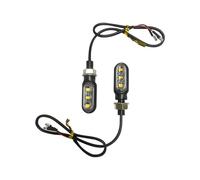 WBFLZTYOP 2PCS Universal 12V 3Led Mini Motorcycle LED Turn Signal Lamp Flash Indicator Lights Amber Running Light Accessories Turn Signals