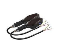 WBFLZTYOP 2PCS Universal Motorcycle LED Turn Signal Lamp Color Projection Lamp Sequential Flowing Flash Indicator Running Fog Lights Part Turn Signals