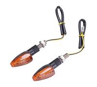 WBFLZTYOP 2X Universal Motorcycle LED Turn Signal Indicators Light Amber Blinker Light 14 Led 12V 2W Short Motorbike Lamp Turn Signals