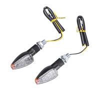 WBFLZTYOP 2X Universal Motorcycle LED Turn Signal Indicators Light Amber Blinker Light 14 Led 12V 2W Short Motorbike Lamp Turn Signals