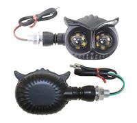 WBFLZTYOP 2x Universal Owl LED Motorcycle Turn Signal Lights Indicator Blinker Flowing Running Lights 12V For Ho&nda Racer Scooter Turn Signals