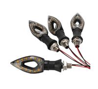 WBFLZTYOP 4Pcs 2Pcs Motorcycle Heart Shape Universal 12 LED Turn Signals Short Turn Signal Lights Indicator Blinkers Flashers Amber Color Turn Signals