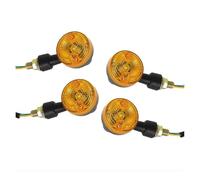 WBFLZTYOP 4pcs Flasher Motorcycle Turn Signals Lights Amber Indicator 12V Universal Index Motorbike Blinker Directional Lamps Accessories Turn Signals