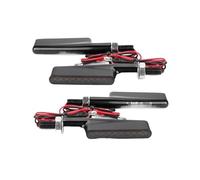 WBFLZTYOP 4pcs Motorcyce Side Turn Indicator Light 12V Left Right Flowing Amber Direction Signal Aluminum Waterproof Dynamic Driving Lamp Turn Signals