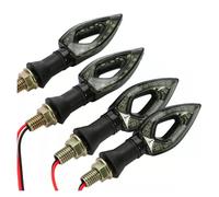 WBFLZTYOP 4Pcs Motorcycle Heart Shape Universal 12 LED Turn Signals Short Turn Signal Lights Indicator Blinkers Flashers Amber Color Turn Signals