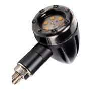 WBFLZTYOP 4Pcs Motorcycle Universal Turn Signals 12V Short Turn Signal Lights Indicator Blinkers Flashers 3 Lighting Modes Amber Red Color Turn Signals