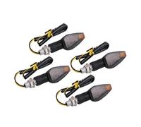 WBFLZTYOP 4pcs/set Universal Motorcycle LED Turn Signals Long Short Turn Signal Indicator Lights Blinkers Flashers Amber Color Accessories Turn Signals