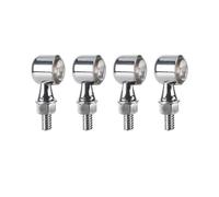 WBFLZTYOP 4x 2x Motorcycle Micro LED Mini Turn Signal Flashing Lighting Front/Rear 8mm Amber Blinker Indicator For Bobber Chopper Turn Signals