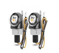 WBFLZTYOP 8mm Aluminium Motorcycle Mini LED Turn Signal Lights Lamp Flasher Indicator DRL Brake Stop Lights For Cafe Racer Bobber Chopper Turn Signals