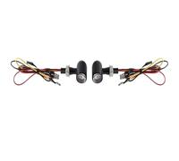 WBFLZTYOP 8mm Mini LED Motorcycle Turn Signal Indicator Blinker Amber White Red Flashing Light Flasher Universal For Cafe Racer Bobber 12V Turn Signals