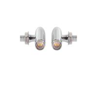 WBFLZTYOP 8mm Mini LED Motorcycle Turn Signal Indicator Blinker Amber White Red Flashing Light Flasher Universal For Cafe Racer Bobber 12V Turn Signals