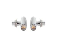 WBFLZTYOP 8mm Mini LED Motorcycle Turn Signal Indicator Blinker Amber White Red Flashing Light Flasher Universal For Cafe Racer Bobber 12V Turn Signals