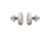 WBFLZTYOP 8mm Mini LED Motorcycle Turn Signal Indicator Blinker Amber White Red Flashing Light Flasher Universal For Cafe Racer Bobber 12V Turn Signals