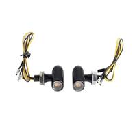 WBFLZTYOP 8mm Mini LED Motorcycle Turn Signal Indicator Blinker Amber White Red Flashing Light Flasher Universal For Cafe Racer Bobber 12V Turn Signals