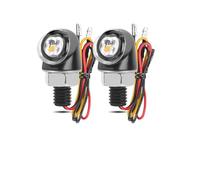 WBFLZTYOP 8mm Mini Motorcycle LED Turn Signal Light DRL Aluminium Indicator Front Rear Light Tail Brake Lamp For Cafe Racer Bobber Chopper Turn Signals