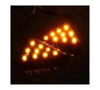 WBFLZTYOP 99 1 Pair Left & Right 12V Motorcycle Turn Lamp Euro Flush Mount Turn Smoke Amber LED Light Turn Light Turn Signals