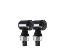 WBFLZTYOP Aluminium Motorcycle Led Turn Signal Light Black/Chrome Amber Flasher Rear Turn Signal Lamp Indicator For Cafe Racer Bobber 12V Turn Signals