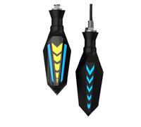WBFLZTYOP Double Side Flowing Turn Signal Motorcycle LED Turn Signal Flasher Light Builtin Relay Flashing Blinker Universal M10 Bolt IP65 Turn Signals