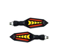 WBFLZTYOP LED Motorcycle Turn Signals Light Bright Arrow Flowing Water Blinker Light White/Red/Blue + Yellow LED Indicators Light Turn Signals