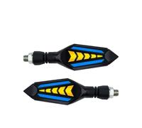 WBFLZTYOP LED Motorcycle Turn Signals Light Bright Arrow Flowing Water Blinker Light White/Red/Blue + Yellow LED Indicators Light Turn Signals