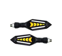 WBFLZTYOP LED Motorcycle Turn Signals Light Bright Arrow Flowing Water Blinker Light White/Red/Blue + Yellow LED Indicators Light Turn Signals