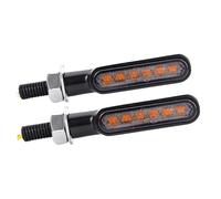 WBFLZTYOP Mini LED Motorcycle Turn Signal Indicators Sequential Blinkers Flashers M8 Flexible Bendable Amber Light Lamp Turn Signals