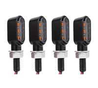 WBFLZTYOP Mini Led Motorcycle Turn Signal Light Lamp Indicators Blinker Bright Amber Blinker Motorcycle Universal Turn Signals