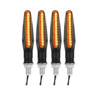 WBFLZTYOP Moto Led Flowing Blinker Bendable Flashing Signals Lamp Universal Motorcycle Turn Signal Light Built Relay 12V Flasher Turn Signals