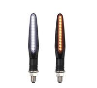 WBFLZTYOP Motorcycle 24LEDs Bright Amber Turn Signal Indicator Light Front Rear White Day Running Light Flowing Red Brake Lamps Turn Signals