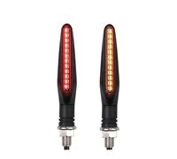 WBFLZTYOP Motorcycle 24LEDs Bright Amber Turn Signal Indicator Light Front Rear White Day Running Light Flowing Red Brake Lamps Turn Signals