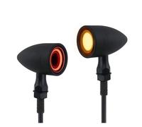 WBFLZTYOP Motorcycle Front Rear Turn Signals LED Brake Tail-Lights 2 PCS, Mini Lights Universal For Chopper Bobber Turn Signals