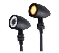 WBFLZTYOP Motorcycle Front Rear Turn Signals LED Brake Tail-Lights 2 PCS, Mini Lights Universal For Chopper Bobber Turn Signals
