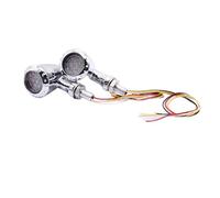 WBFLZTYOP Motorcycle LED Turn Signal Light Brake Running Lamp Black Chrome LED Flashing Brake Lamp 10mm Indicator Turn Signal Light Turn Signals