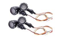 WBFLZTYOP Motorcycle LED Turn Signal Light Brake Running Lamp Black Chrome LED Flashing Brake Lamp 10mm Indicator Turn Signal Light Turn Signals
